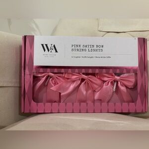 Pink Satin Bow String Lights